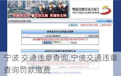 宁波 交通违章查询,宁波交通违章查询罚款缴费